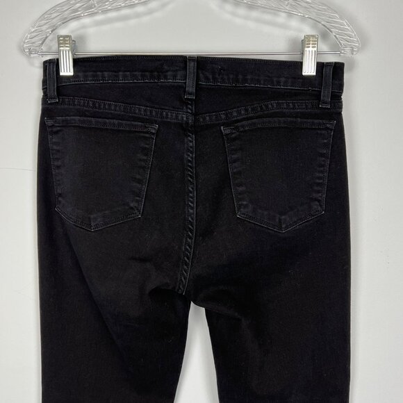 J Brand Womens 8112 Mid Rise Rail Skinny Jeans Shadow Black Stretchy size 29 - Picture 7 of 13